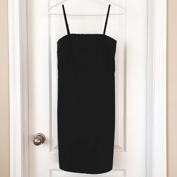 Theory Black Spaghetti Strap Midi Dress - Picture 3 of 16